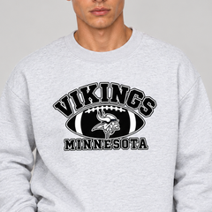 Minnesota Vikings Game Day Football Graphic Print Crewneck Sweatshirt