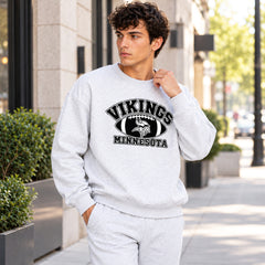 Minnesota Vikings Game Day Football Graphic Print Crewneck Sweatshirt