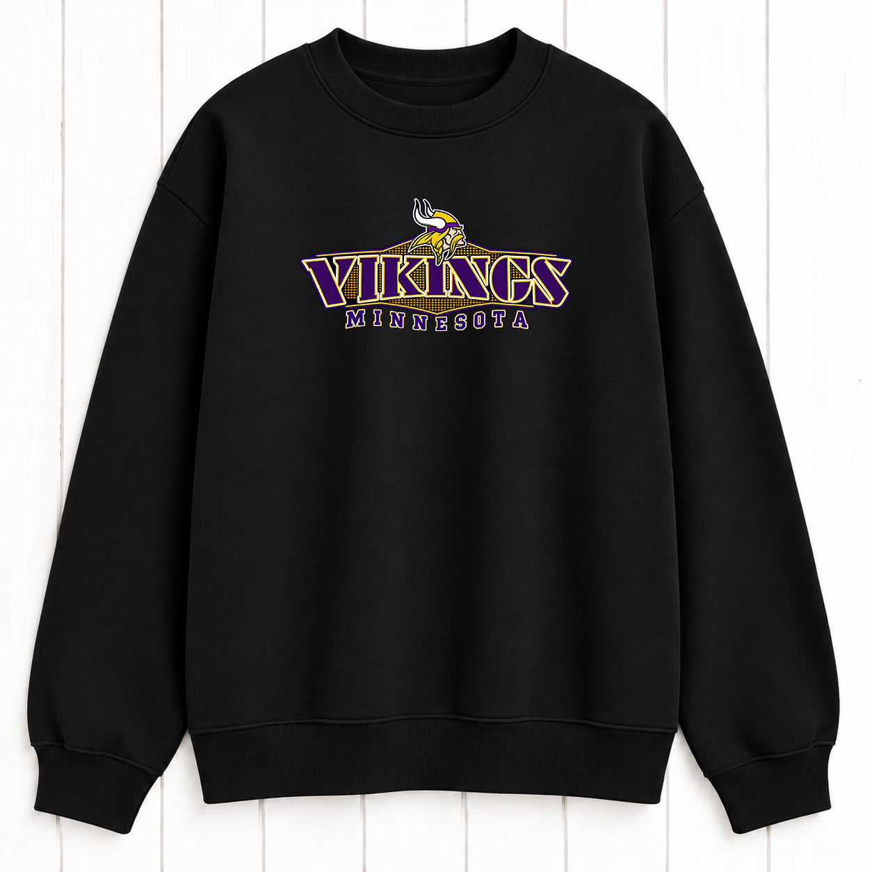 Minnesota Vikings Graphic Print Crewneck Oversized Sweatshirt