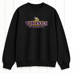 Minnesota Vikings Graphic Print Crewneck Oversized Sweatshirt