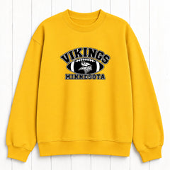 Minnesota Vikings Relaxed Fit Graphic Print Crewneck Sweatshirt