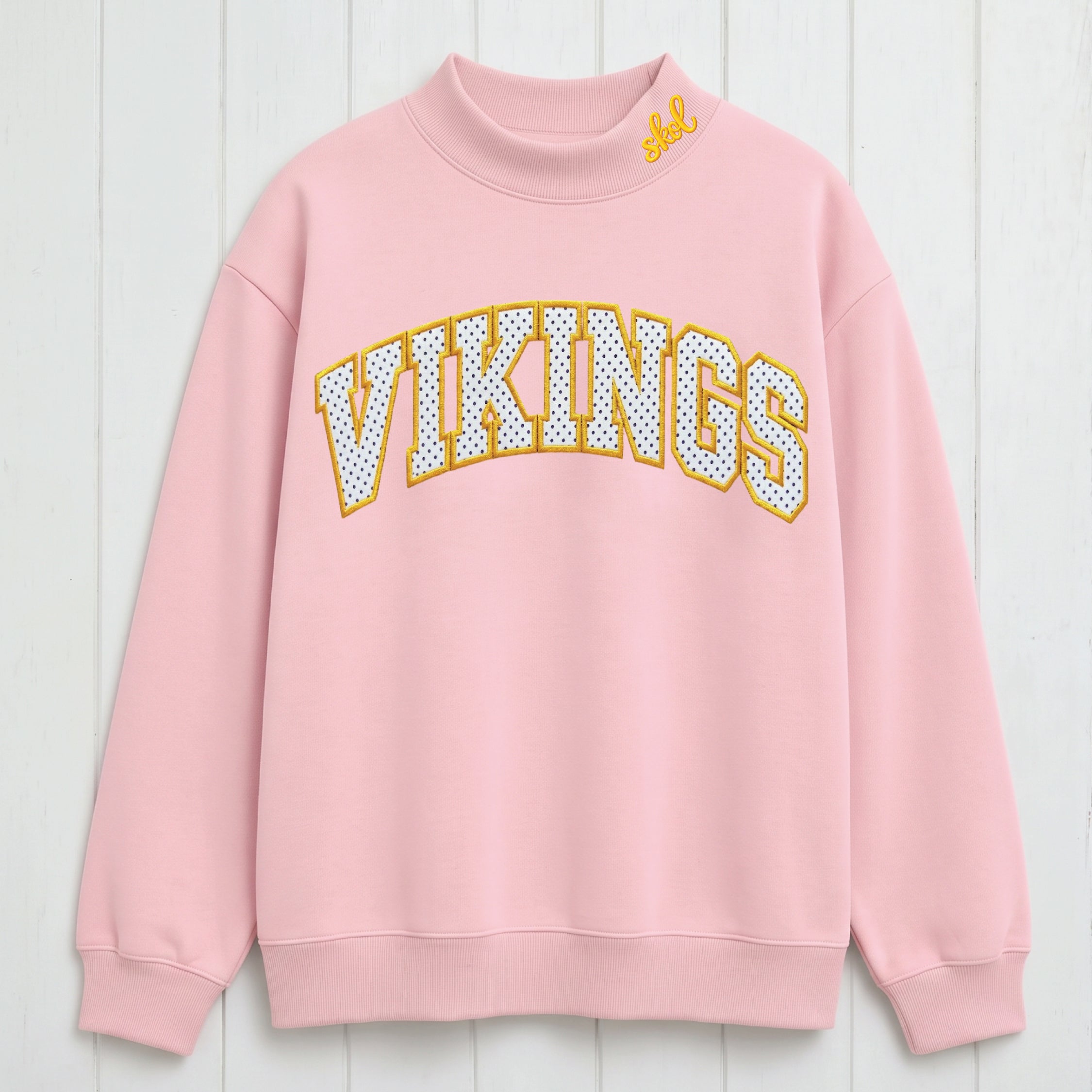 Game Day Vikings Mesh Appliqué Mock Neck